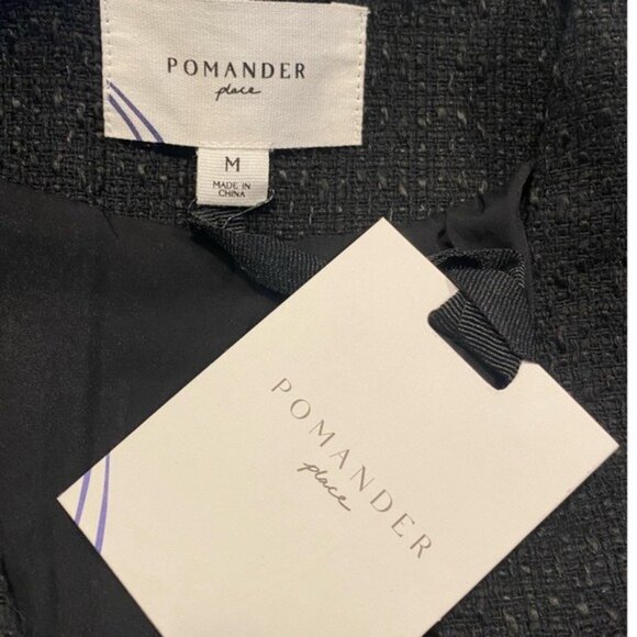 Pomander Place | NEW Black Tweed Keira Long Sleeve Mini Dress Size M - Picture 11 of 12
